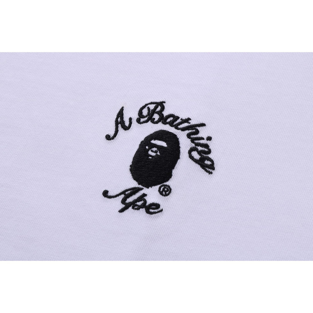 BAPE MENS ONE POINT APE HEAD COLLEGE RELAXED FIT T-SHIRT