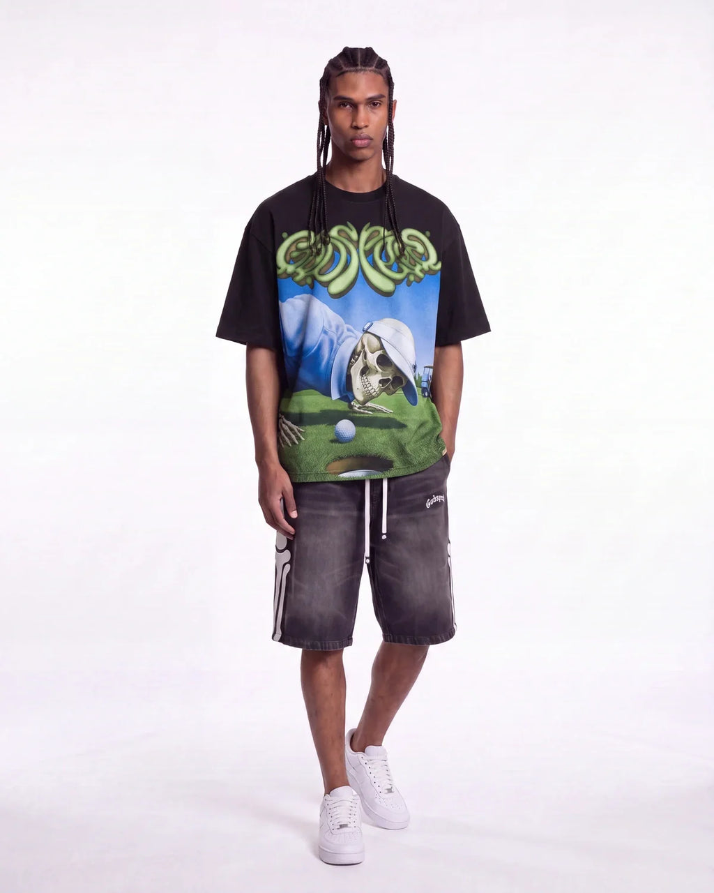 Godspeed Green Reaper Tee Black