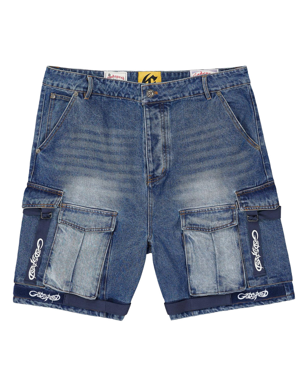 Godspeed Utility Denim Shorts Blue