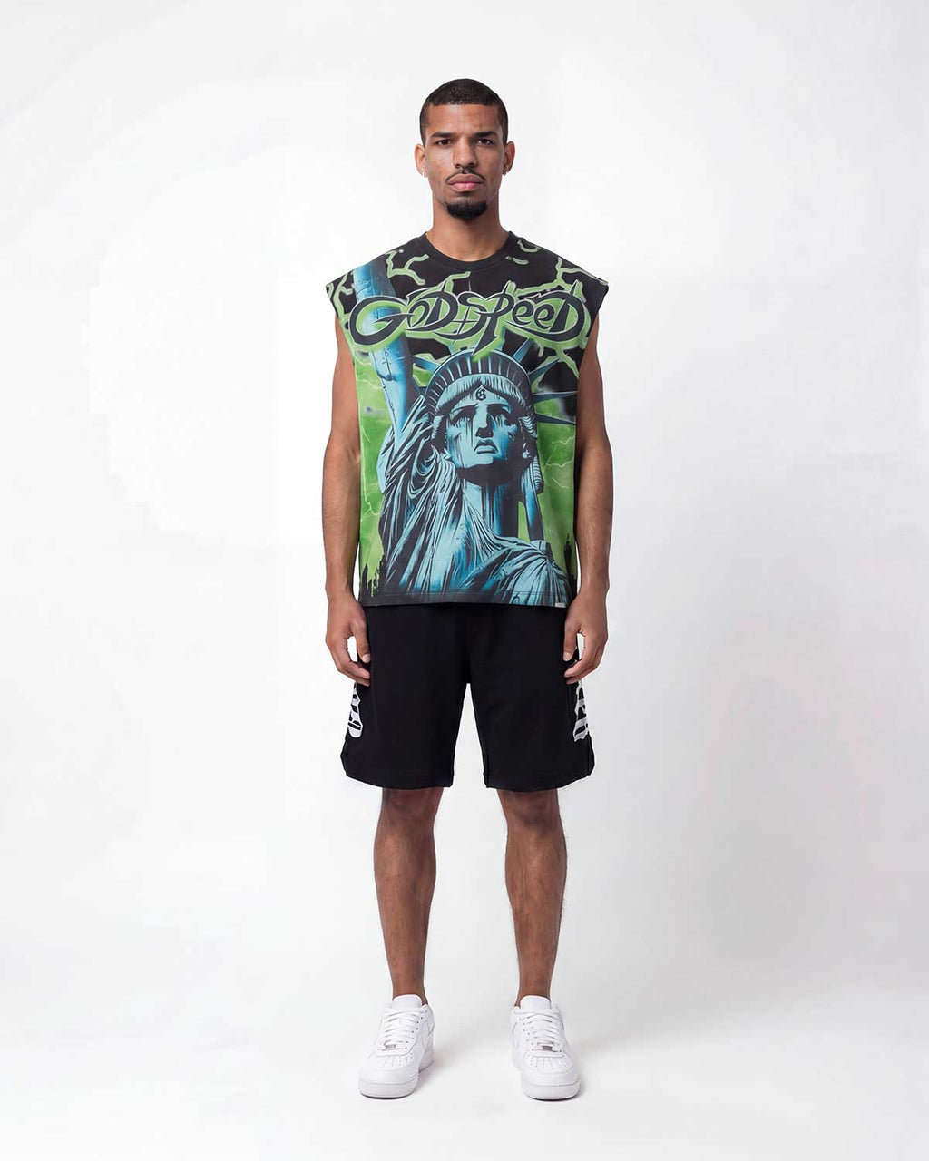 Godspeed Voltage Sleeveless Tee Black/Green