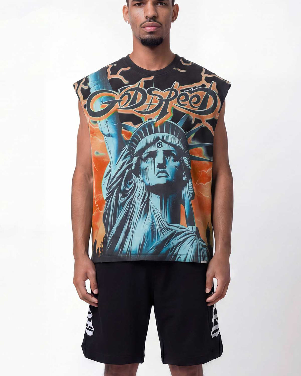 Godspeed Voltage Sleeveless Tee Black/Orange