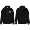 Gallery Dept Black Marble Tie‑Dye Yellow Logo Full Zip Up Hoodie