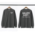 Gallery Dept. Hollywood Logo Long Sleeve T-Shirt - Charcoal Grey