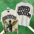 MIXED EMOTION Angel Wings Graphic White T-Shirt