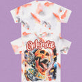 MIXED EMOTION Spray-Dye Skull Graphic T-Shirt