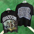 MIXED EMOTION Cherub Wave Graphic Black T-Shirt