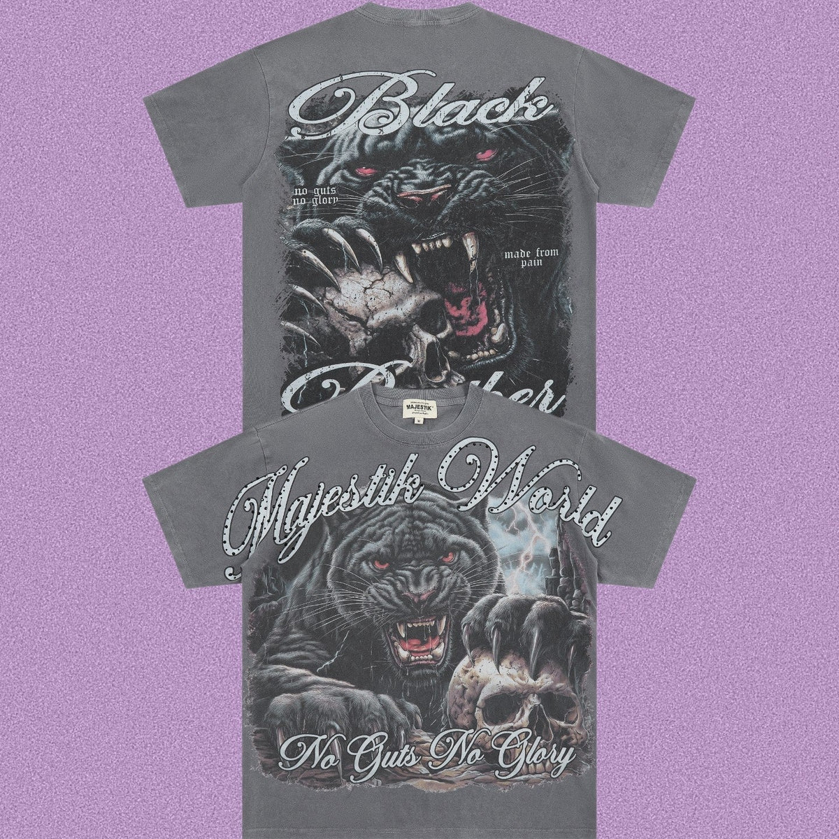 MIXED EMOTION Black Panther Graphic T-Shirt