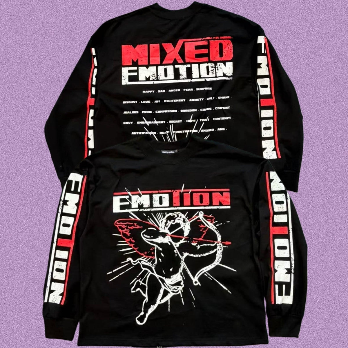 MIXED EMOTION Angel Graphic Long Sleeve Tee
