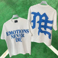 MIXED EMOTION Studded Graphic White T-Shirt