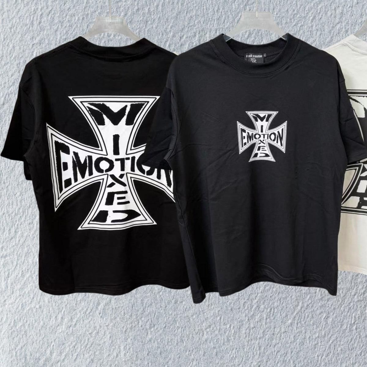 MIXED EMOTION Angel Graphic T-Shirt – Black