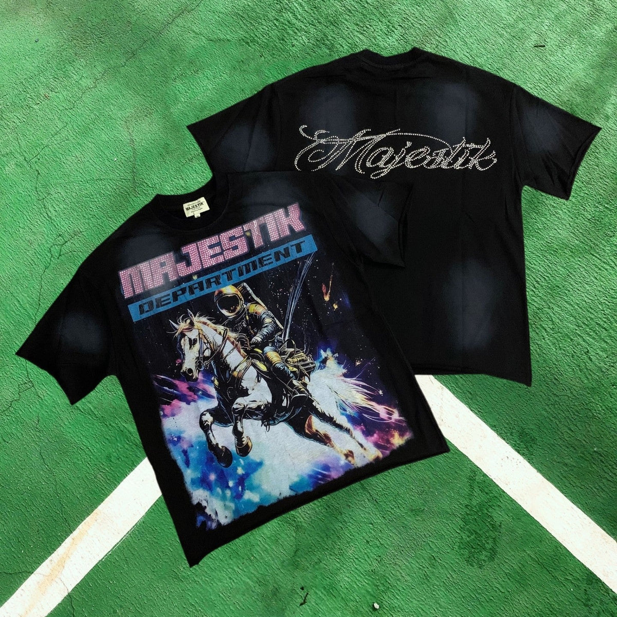 MIXED EMOTION Cosmic Rider Graphic T-Shirt