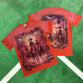 MIXED EMOTION Washed Red Western Riders Graphic T-Shirt
