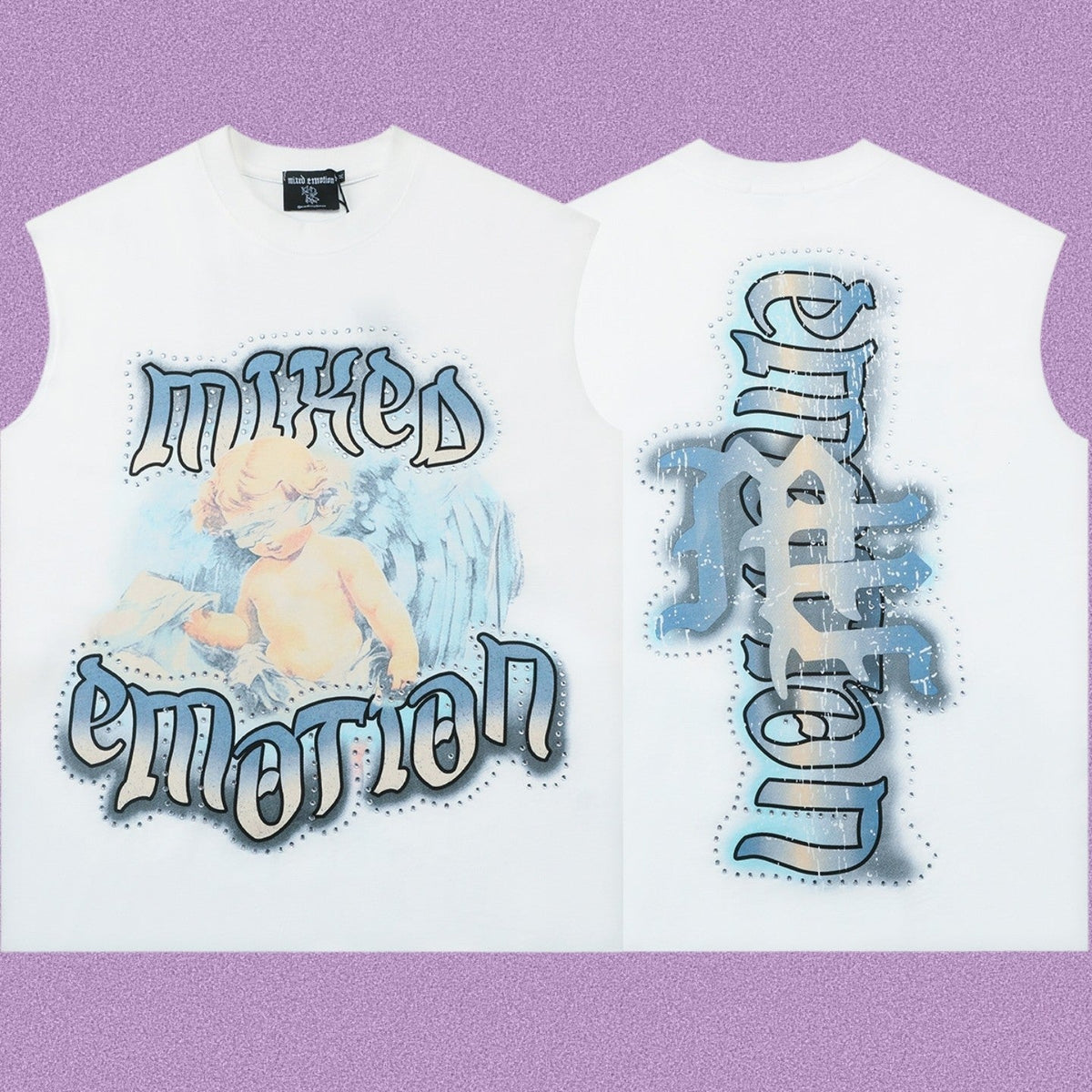 MIXED EMOTION Cherub Graphic Tank Top