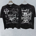MIXED EMOTION Washed Black Emotions Graphic T-Shirt